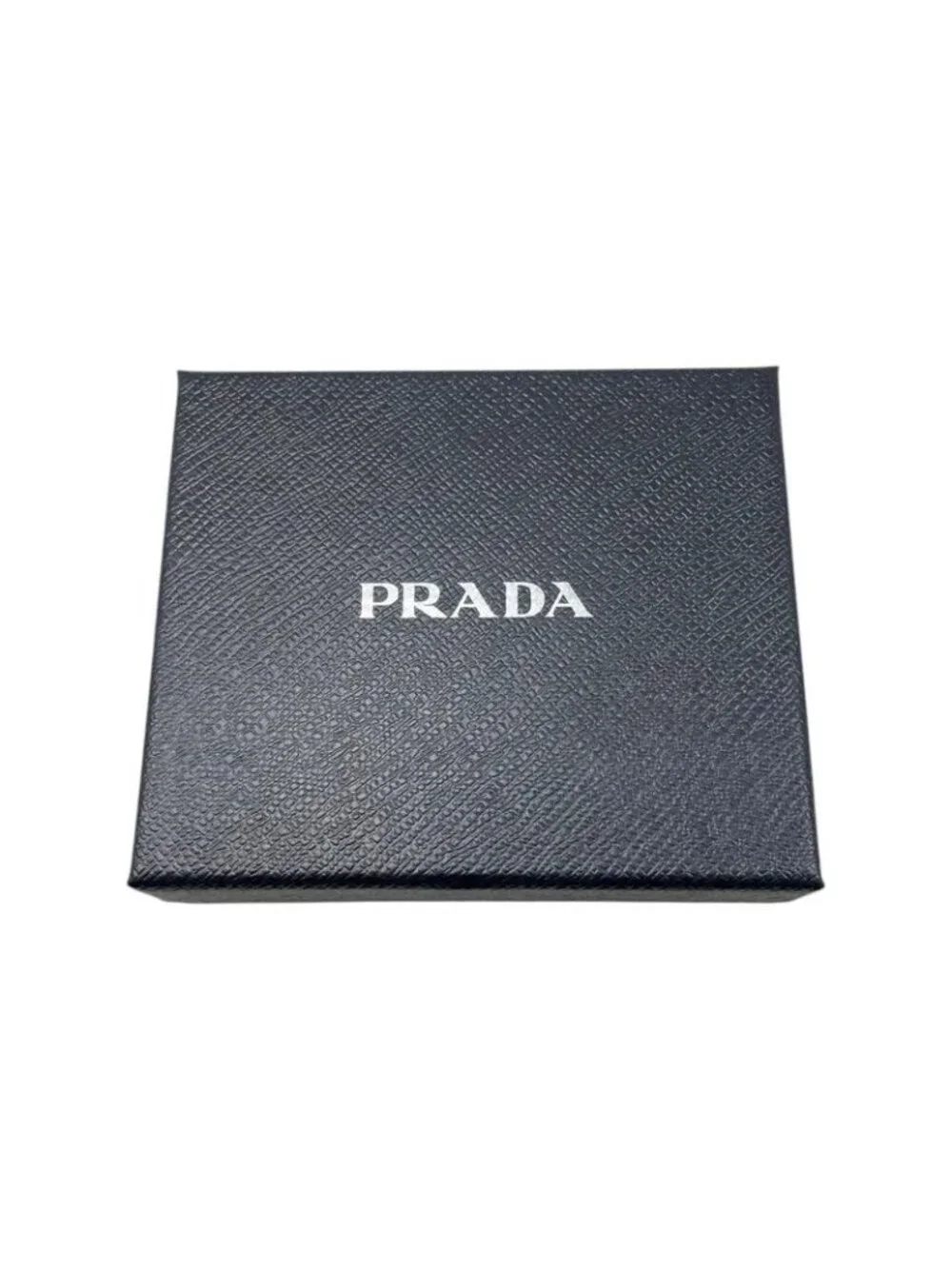 Prada Bifold Wallet Studded Leather Triangle Logo Natural Beige Gold - Picture 11 of 11